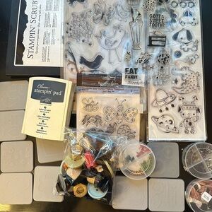 Bundle Rubber Stamps Sizzix Stampin Up Ink Stampin Scrub Embellishment Epherma